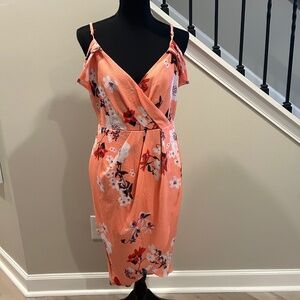 Yoins Peachy Pink Floral Maxi Dress